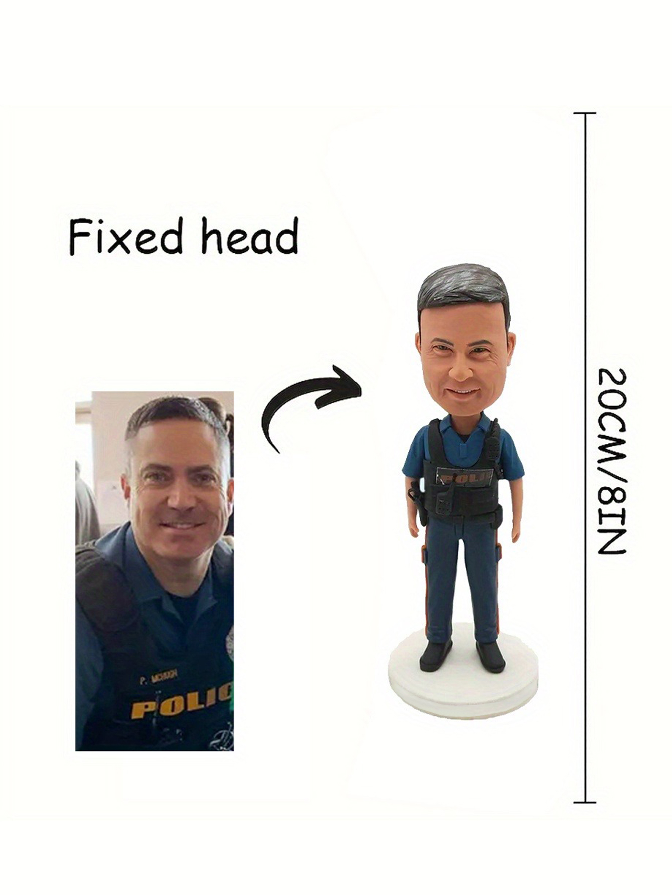 Exclusively Custom Handcrafted Clay Bobblehead Doll Cartoon Bobblehead Doll Single-Figure Style